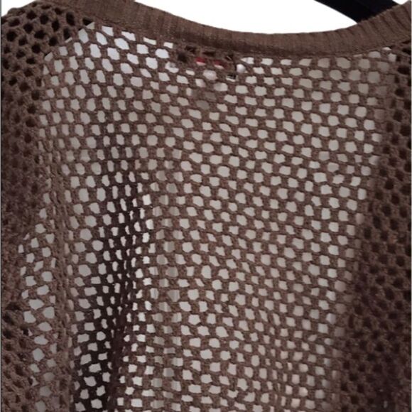 Talbots Crochet Beaded Crop Jacket Brown Size 6 - Picture 7 of 8